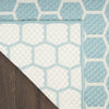 Nourison Reversible Indoor Outdoor RVB01 Aqua Area Rug Corner Image