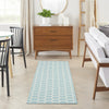 Nourison Reversible Indoor Outdoor RVB01 Aqua Area Rug Corner Image