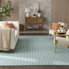 Nourison Reversible Indoor Outdoor RVB01 Aqua Area Rug Corner Image