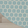 Nourison Reversible Indoor Outdoor RVB01 Aqua Area Rug Detail Image