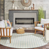 Nourison Reversible Indoor Outdoor RVB01 Aqua Area Rug Room Image Feature