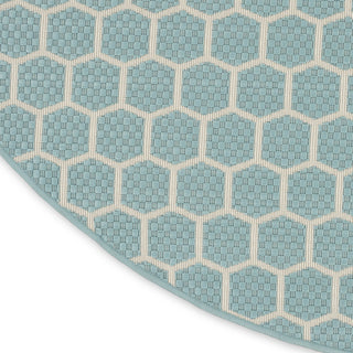 Nourison Reversible Indoor Outdoor RVB01 Aqua Area Rug T' R
