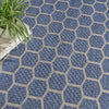 Nourison Reversible Indoor Outdoor RVB01 Blue Area Rug Corner Image