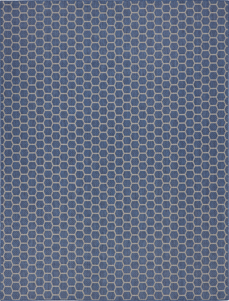 Nourison Reversible Indoor Outdoor RVB01 Blue Area Rug main image