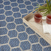 Nourison Reversible Indoor Outdoor RVB01 Blue Area Rug Corner Image