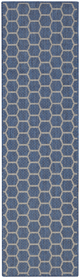 Nourison Reversible Indoor Outdoor RVB01 Blue Area Rug Main Image