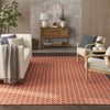 Nourison Reversible Indoor Outdoor RVB01 Coral Area Rug Corner Image