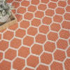 Nourison Reversible Indoor Outdoor RVB01 Coral Area Rug Corner Image