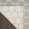 Nourison Reversible Indoor Outdoor RVB01 Grey Area Rug Corner Image