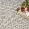 Nourison Reversible Indoor Outdoor RVB01 Grey Area Rug Corner Image