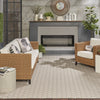 Nourison Reversible Indoor Outdoor RVB01 Grey Area Rug Room Image Feature