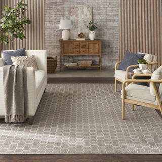 Nourison Reversible Indoor Outdoor RVB01 Grey Area Rug Corner Image