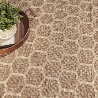 Nourison Reversible Indoor Outdoor RVB01 Natural Area Rug Corner Image
