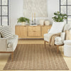Nourison Reversible Indoor Outdoor RVB01 Natural Area Rug Corner Image