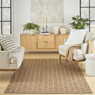 Nourison Reversible Indoor Outdoor RVB01 Natural Area Rug Corner Image