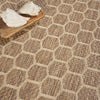 Nourison Reversible Indoor Outdoor RVB01 Natural Area Rug Corner Image