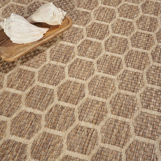 Nourison Reversible Indoor Outdoor RVB01 Natural Area Rug Corner Image
