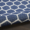 Nourison Reversible Indoor Outdoor RVB01 Navy Area Rug Corner Image