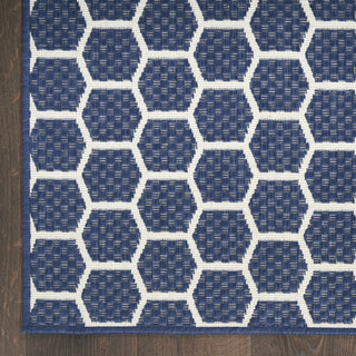 Nourison Reversible Indoor Outdoor RVB01 Navy Area Rug Detail Image