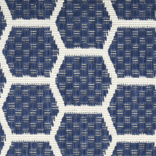 Nourison Reversible Indoor Outdoor RVB01 Navy Area Rug Swatch Image