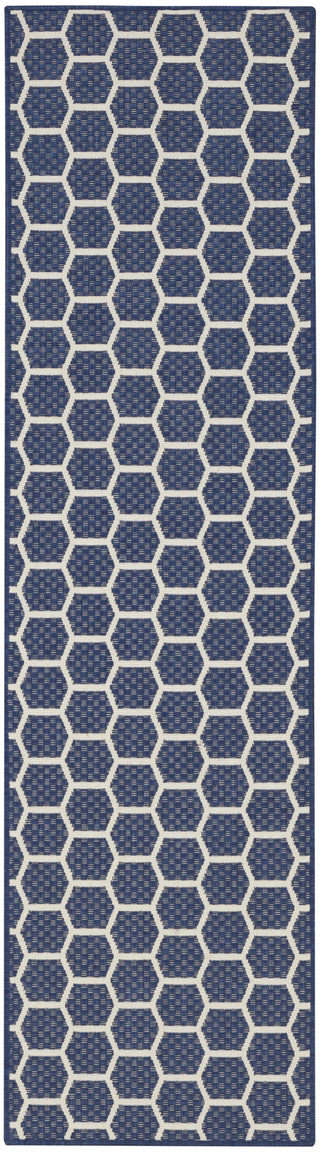 Nourison Reversible Indoor Outdoor RVB01 Navy Area Rug Main Image
