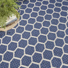 Nourison Reversible Indoor Outdoor RVB01 Navy Area Rug Corner Image