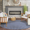 Nourison Reversible Indoor Outdoor RVB01 Navy Area Rug Room Image Feature