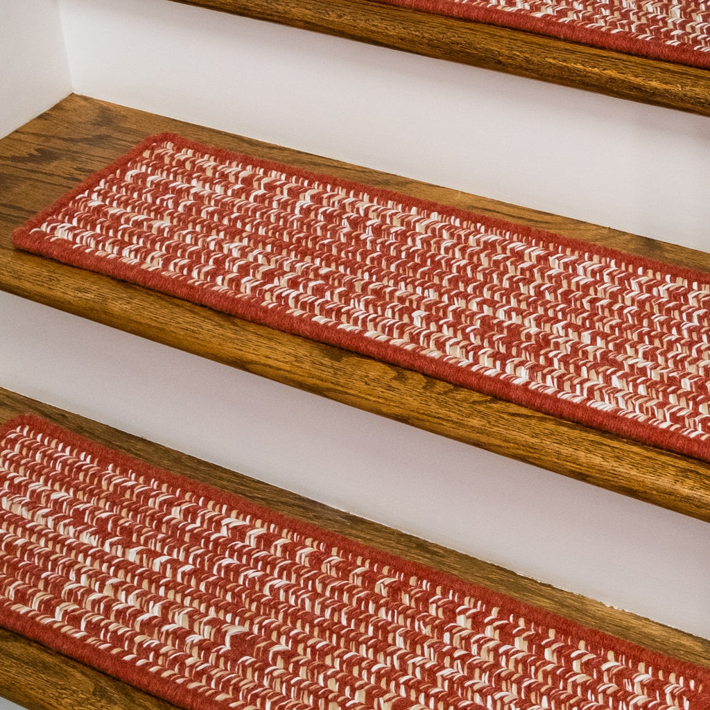 Colonial Mills Monterey Wool Tweed Stair Treads RY79 Red