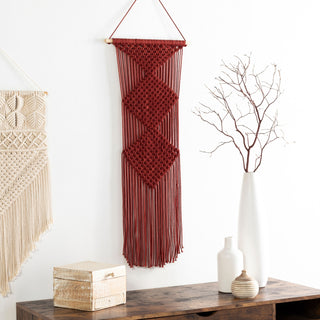 Surya Azra RZA-1003 Burgandy Wall Art Style Shot Feature
