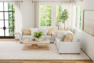 Bashian Chelsea Moroccan S185-ST283 Beige Area Rug Lifestyle Image Feature