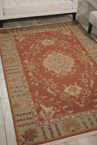 Nourison Nourmak S194 Rust Area Rug Corner Image
