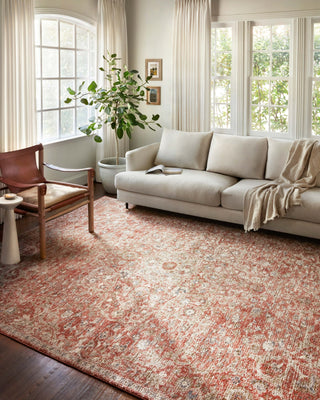Loloi Saban SAB-02 Rust/Beige Area Rug Lifestyle Image Feature