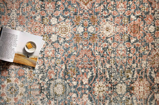 Loloi Saban SAB-03 Navy/Rust Area Rug Lifestyle Image Feature