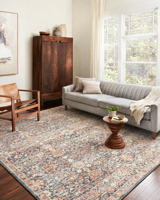 Loloi Saban SAB-03 Navy/Rust Area Rug Lifestyle Image Feature