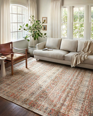 Loloi Saban SAB-05 Sand/Rust Area Rug Lifestyle Image Feature