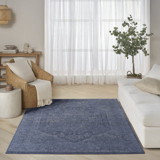 Nourison Pure Shades SAD02 Blue Area Rug by DKNY Room Image Feature