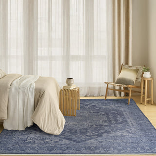 Nourison Pure Shades SAD02 Blue Area Rug by DKNY Room Image Feature