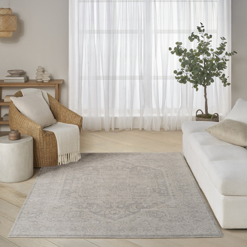 Nourison Pure Shades SAD02 Grey Area Rug by DKNY Room Image Feature