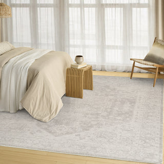 Nourison Pure Shades SAD02 Grey Area Rug by DKNY Corner Image
