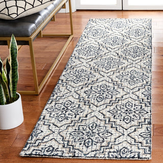 Safavieh Abstract ABT201N Ivory / Navy Area Rug Room Scene Feature