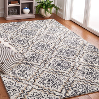 Safavieh Abstract ABT201N Ivory / Navy Area Rug Room Scene Feature