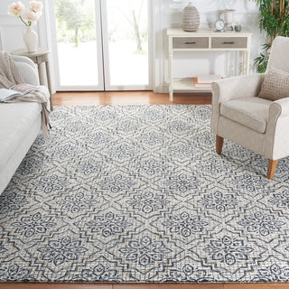 Safavieh Abstract ABT201N Ivory / Navy Area Rug Room Scene Feature