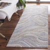 Safavieh Abstract ABT209F Grey / Brown Area Rug Room Scene Feature