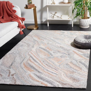 Safavieh Abstract ABT210F Grey / Brown Area Rug Room Scene Feature