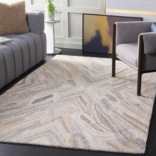 Safavieh Abstract ABT211F Grey / Rust Area Rug Room Scene Feature