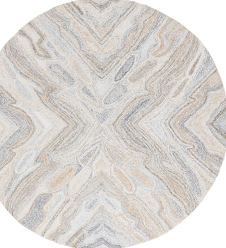 Safavieh Abstract ABT211F Grey / Rust Area Rug Round