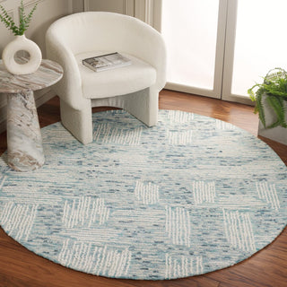 Safavieh Abstract ABT276M Blue / Ivory Area Rug Room Scene Feature