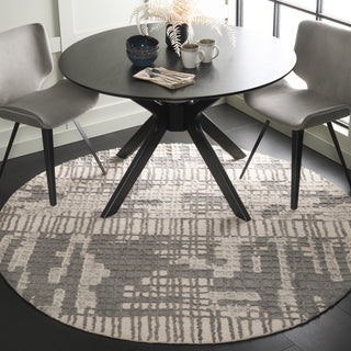 Safavieh Abstract ABT284A Ivory / Dark Grey Area Rug Room Scene