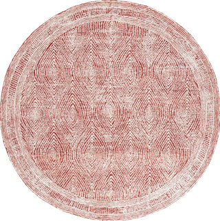 Safavieh Abstract ABT340Q Ivory / Red Area Rug Round