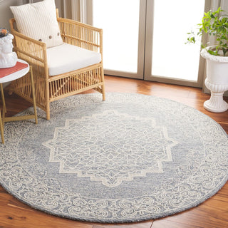 Safavieh Abstract ABT352A Ivory / Blue Area Rug Room Scene Feature